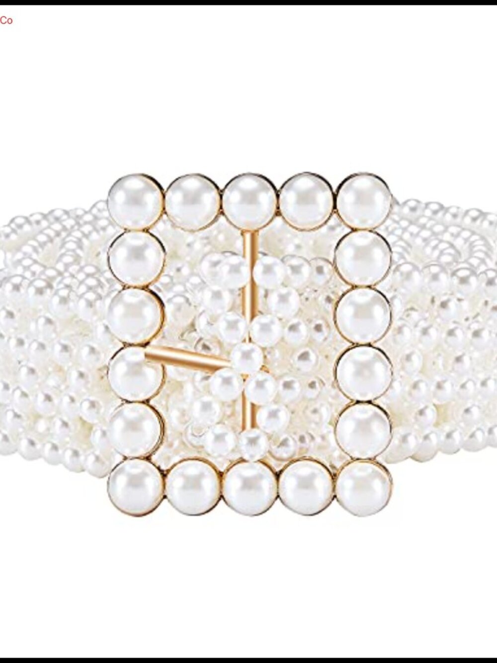 Pearl Rhinestone Belt Elastic Waist Chain for Bridal Dress